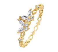 LUTAKU Anillo de mariposa chapado en oro, exquisito anillo apilable para mujer, regalo ideal para mejores amigas