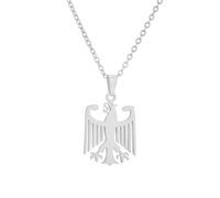 LUTAKU Collar con colgante de águila alemana para mujeres y hombres, collar con colgante de águila alemana, cadena de acero inoxidable, accesorios de joyería de pájaro, talla única, Acero inoxidable