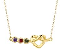 LUTAKU Collar de corazón con nudo simple: engastado con diamantes, este collar es perfecto para el uso diario y esencial para añadir un toque de sofisticación. Regalo para mujeres.