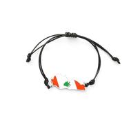 LUTAKU Pulseras de mapa y bandera del Líbano para mujeres y hombres, pulseras de Líbano, colgante de acero inoxidable, accesorios de joyería de mapa, talla única, Acero inoxidable, No es una piedra