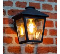 LUTEC Aplique de exterior ZAGO, negra, 20 cm, metal, IP44, E27