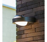 LUTEC Aplique LED para exterior FELE, gris oscuro, 20 cm, metal, IP54 EC:EPREL:852925