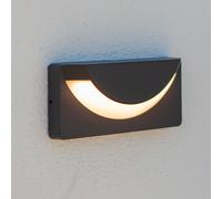 LUTEC Aplique LED para exterior LUPS, gris oscuro, 23 cm de ancho, IP54 EC:EPREL:1870001