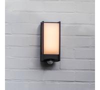 LUTEC Aplique LED para exterior QUBO, gris oscuro, altura 27 cm, IP54 EC:EPREL:819548