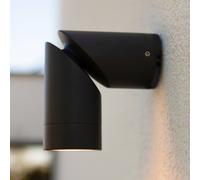 LUTEC Aplique para exterior TUBON, gris oscuro, Ø 6 cm, metal, IP54, GU10