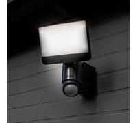 LUTEC Foco de pared exterior con sensor LED SUNSHINE, 25 cm, gris oscuro, IP54 EC:EPREL:819571