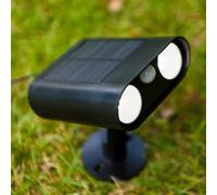 LUTEC Foco LED con pica solar BINGO, negro, 16 cm, con sensor, IP54