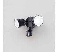 LUTEC Foco LED con sensor para exterior SHRIMP II, negro, 12 W, 2 lámparas, IP44 EC:EPREL:828063