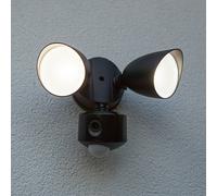 LUTEC Foco LED con sensor para exterior SHRIMP, negro, 2 luces, 20 W, IP54 EC:EPREL:854766