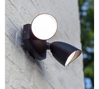 LUTEC Foco LED de exterior SHRIMP, negro, 20 W, 2 luces, IP54 EC:EPREL:854748