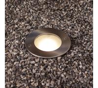 LUTEC Lámpara de suelo LED empotrable Strata, Ø 12 cm, aluminio, 90°, IP67