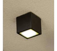 LUTEC Lámpara LED de techo para exterior GEMINI, gris oscuro, 9 x 9 cm, IP65