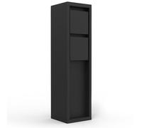 LUTEC Mains - Enchufe exterior (2 enchufes, resistente a la intemperie, IP54, 3500 W, rectangular, 8 x 8 x 31 cm, columna, enchufe múltiple, distribuidor de enchufe, enchufe para jardín exterior)