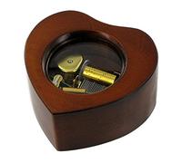 Lutèce Créations Caja de música/Caja Musical de Madera en Forma de corazón para el día de San Valentín con Mecanismo Musical de Resorte de 18 Notas - Love Story (Francis LAI)