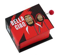 Lutèce Créations Caja de música/Caja Musical de manivela de cartón Decorado en Forma de Libro con Mecanismo Musical de 18 Notas - Bella Ciao (Tradicional)