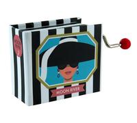 Lutèce Créations Caja de música/Caja Musical de manivela de cartón Decorado en Forma de Libro con Mecanismo Musical de 18 Notas - Moon River (Henry Mancini)