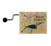 Lutèce Créations Caja de música/Caja Musical de manivela de cartón ilustrado y Calado con Mecanismo Musical de 18 Notas - Happy Birthday to You - Cumpleaños Feliz (Mildred y Patty Smith Hill)