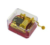 Lutèce Créations Caja de música/caja musical de manivela de vidrio acrílico con mecanismo musical de manivela de 18 notas - El laberinto del fauno - Nana de Mercedes (Javier Navarrete)