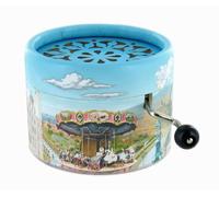 Lutèce Créations Caja de música/Caja Musical de manivela en una Caja de cartón ilustrado sobre el Tema de París con Mecanismo Musical de 18 Notas - El vals de Amélie Poulain (Yann Tiersen)