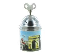 Lutèce Créations Caja de música o Caja Musical Tinkle Tonk de Metal con Gran Llave Superior, Mecanismo Musical de Resorte de 18 Notas e ilustración - Les Champs Elysées (Joe Dassin)