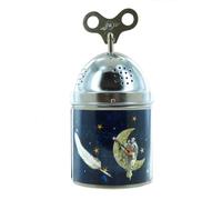 Lutèce Créations Caja de música o Caja Musical Tinkle Tonk de Metal con Gran Llave Superior, Mecanismo Musical de Resorte de 18 Notas e ilustración - Au Clair de la Lune (Tradicional)