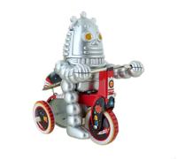 Lutèce Créations Juguete mecánico de Metal - Robot mecánico de Metal (hojalata) cromolitografiado con Triciclo y Campanilla (Ref: MS013) - Objeto Vintage de colección Solo para Adultos
