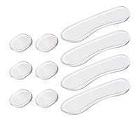 LUTER 10 Geles Amortiguadores de Tambor, Silenciadores de Tambor Largos Ovalados y Transparentes Suaves, Almohadillas de Amortiguación de Sonido, Control de Tono para Platillos de Batería