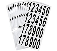 LUTER - 10 hojas de pegatinas de números de buzón adhesivos impermeables para buzón, casa, puerta, número de dirección, interior o exterior (7,5 cm)