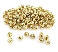 Luter 100 Piezas Cascabeles Navidad, Metal Pequeño Cascabeles Manualidades para La Decoración Navideña del Hogar del Festival de Bricolaje (Oro, 1,2 cm)