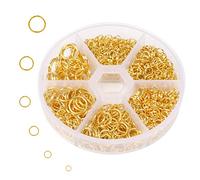 LUTER 1000 Piezas de Anillos de Salto Abiertos Anillos de Salto Abiertos de Metal, Abridor de Anillos de Salto Anillos de Salto Dorados para Hacer Joyas Hallazgos (4 mm, 5 mm, 6 mm, 7 mm, 8 mm, 10 mm)