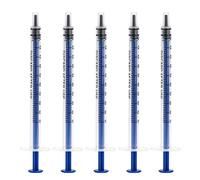 LUTER 12 Piezas 1ml Jeringas de Plástico, Jeringa de Plástico Sin Aguja con Medición para Experimentos Científicos, Dispensación, Medición de Líquidos, Alimentación de Mascotas (Azul)