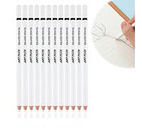 LUTER 12uds Lápices de Borrador, Resaltado Profesional Blanco Eraser Pencils Madera Portátil Juego de Lápices de Borrador para Artistas Bocetos Borrado de Carbón Modificar Detalles de Pintura