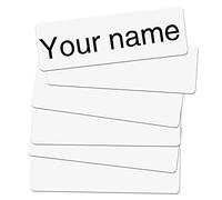 LUTER 150 Etiquetas Personalizadas de nombre para Ropa de Niños, Autoadhesivas Etiquetas de Tela para Escuela Hogar de Ancianos Guardería Campamento (Blanco)