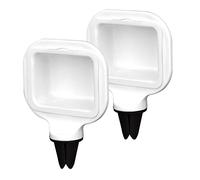 Luter 2 Piezas Dip Clip Soporte para Salsa Mini Tazas de Salsa de Tomate Accesorios para Automóviles Recipiente para Salsa para Coche (Blanco)