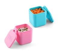 LUTER 2 Uds Recipientes para Condimentos, Solo se Adapta a OmieBox Que Está Rediseñado, Contenedor de Aderezo para Ensaladas de Silicona de 4oz con Tapas para Viajes de Picnic de Almuerzo Escolar