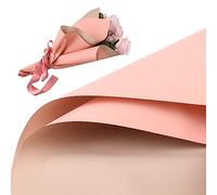 LUTER 20 Hojas Papel de Regalo de Flores, 58x58cm, Papel de Embalaje de Flores para Boda, Graduación, Día de San Valentín (Sakura Rosa & Gris Claro)