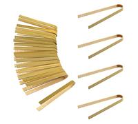 Luter 20 piezas 12cm Pinzas de bambú desechables utensilios de cocina pinzas para pan natural para pan suministros de té cocina