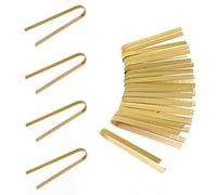 Luter 20 piezas 16 cm Pinzas de bambú desechables utensilios de cocina pinzas para pan natural para la cocina de pan suministros de té