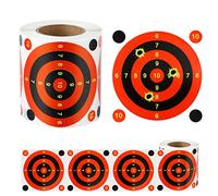 Luter 200 Pegatinas de Diana de Tiro, Papel, 7.6 cm, con Números, Autoadhesivas, para Campo de Tiro, Objetivos Reactivos Redondos para Disparos