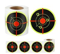 Luter 200 Pegatinas para Diana de Tiro, 7,6 cm Papel Objetivos De Tiro Pegatinas Autoadhesivas Objetivos Tiro Pegatinas para Objetivos Salpicaduras Objetivos Reactivos Redondos para Campo de Tiro