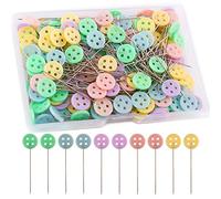 Luter 200 Piezas Alfileres De Cabeza Plana con Caja De Almacenamiento Colores Surtidos Alfileres Decorativos para Modista Artesanía Proyectos De Costura