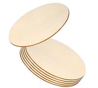 LUTER 20cm 6 Piezas Círculo De Madera Sin Terminar Discos Redondos Recortes Para Manualidades De Bricolaje Cartel De Círculo