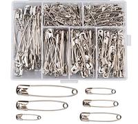 Luter 250 Piezas 6 Tamaño Pines Imperdibles - Imperdibles Broches para Tejidos de Punto, Coser Ropa, Oficio del Arte- Plata