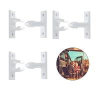 LUTER 3 Pares de Retenedor de Puerta Autocaravana, Plástico Duro Retenedor Puerta Caravana Forma de T Cerradura de Puerta para Caravana Caravana Persiana de Caravana Puerta Armario (Blanco)