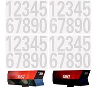 Luter 4 hojas 40 piezas pegatinas de número de buzón reflectante 0-9 dígitos pegatina para buzón de correo, puerta ventana número de dirección (blanco, 5 cm)