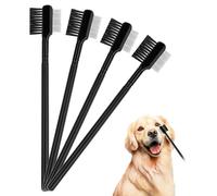 LUTER - 4 peines quitamanchas para perros, peine antipulgas, peine multifuncional de doble cara para ojos de perro, cepillo para el cuidado de ma