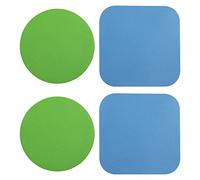 LUTER 4 Piezas Abridor de Tarros de Goma, Jar Opener Multifunción Abridor de Botellas Goma Pinzas para Tarros para Personas Mayores con Artritis Manos Débiles Posavasos de Cocina (Azul Claro, Verde)