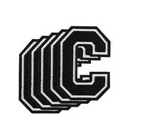 LUTER 5 Piezas Parches de Letras.de Plancha.y Coser 8cm Bordado Decorativo.Parches Alfabeto Letras para Planchar en Ropa.Chaquetas Vaqueros Bolsos Mochilas Sombreros Manualidades(C)