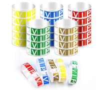 LUTER 500 Piezas Pulseras para Eventos, Pulseras Vip Pulseras de Papel Pulseras Impermeables de Colores para Eventos Fiestas Festivales Conciertos y Ferias (5 Colores)