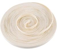 LUTER 50m Cinta De Espiga Algodón Cinta De Sarga Cinta Cinta Diagonal 1.3cm De Ancho Para Manualidades De Costura Diy (Beige)